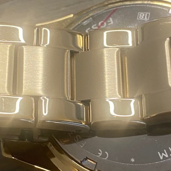 Fossil Riley 'Boyfriend' Gold tone Watch NWT ES - 3203 - Picture 11 of 12